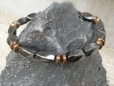 100% Magnetic Hematite Black Copper Bracelet Anklet Necklace 1 row Therapy