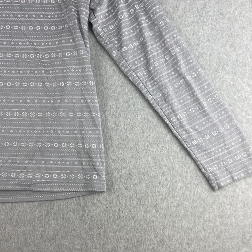 32 Degrees Heat Youth Girls Long Sleeve Shirt XL Grey Snowflake Round Neck Light - Picture 5 of 13