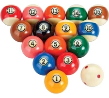 Aramith TV Tournament Pool Balls Set  DURAMITH Technology -TV Colors -Pink & Tan