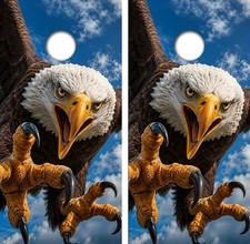 American Bald Eagle Cornhole Board Wrap LAMINATED Decal Vinyl Sticker 5092