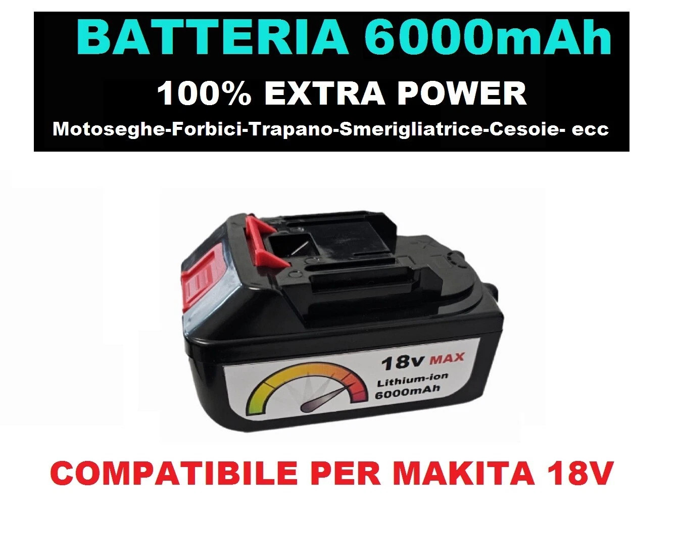Batteria 18V Compatibile Makita | Ricambio Sostitutiva Lunga Durata