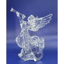 Herald Angel Christmas Tree Topper 9.5" Iridescent Acrylic