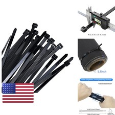 XINGKEDA 18 Inch Black Zip Ties 60 lb Tensile Strength 100 Pack