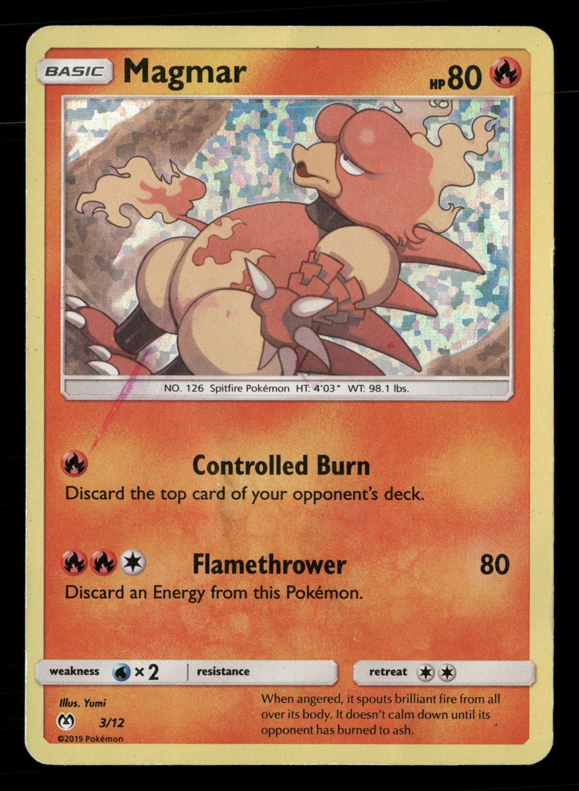 Magmar - 3/12 Holo McDonald's Promos 2019 003/012 HP Pokémon TCG