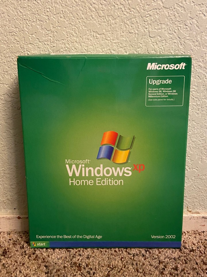 Microsoft Windows XP Home Edition Upgrade Version 2002 In Large Box ...