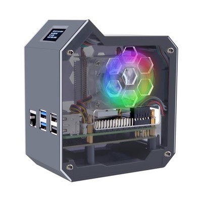 N07 MiniTower NVMe NAS Kit for Raspberry Pi 5, Supports M.2 NVMe SSD 2230/224...