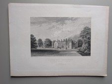 OLD ENGRAVING ARTIST PICKERING WALTON HALL LANCASHIRE HOGHTON BART 1830S BX 15