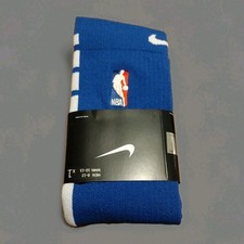 Nike NBA Authentics Socks Men's Blue New with Tags Higher Socks Over Calf Large