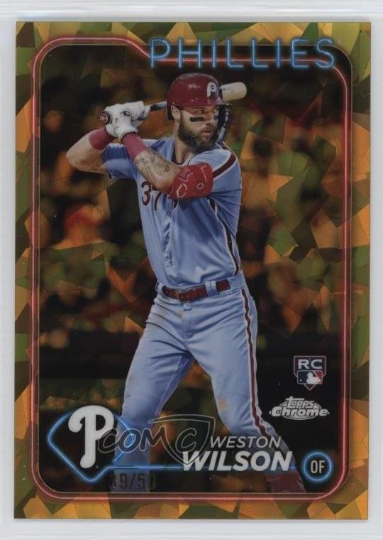 2024 Topps Chrome Sapphire Edition Gold /50 Weston Wilson #658 Rookie RC