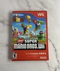 New Super Mario Bros Wii (Nintendo Wii, 2009) Complete W/Manual & Inserts Tested
