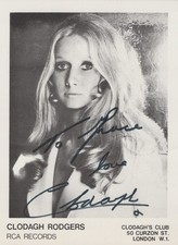 Clodagh Rodgers UK Singer London 1970 - Original Hand Signed Photo