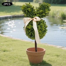Grüner künstlicher Topiary-Baumtopf in Hasenform, Hasen-Buchsbaum-Topiary-Pflanz