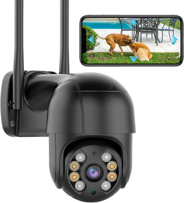4K 8MP ICSEE Wifi PTZ Security Camera with Auto Tracking & Alexa Support