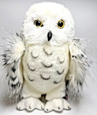 Snowy Owl Plush - Wizard by Douglas Cuddle Toys - White Black 8 tall