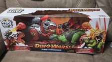 ZURU ROBO ALIVE ~ DINO WARS ~ 2 DINOS T-REX & STEGOSAURUS ~ DINOSAUR ROBOTIC TOY