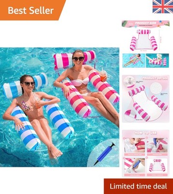4-in-1 Aufblasbare Wasserhängematte - Schwimmender Liegestuhl für Pool Bliss