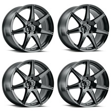 Set 4 20 Voxx Replica Mustang Gt500 Gloss Black Wheels 20x9 5x4.5 35mm Rims
