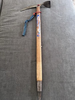 Vintage Ice Axe CAMP INTERALP Made In Italy, Wooden Shaft  29 