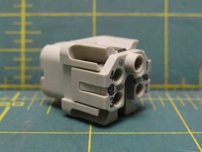 Harting 09200042711 HAN4A-F Rectangular Female Socket Insert 4-Pos Missing Screw
