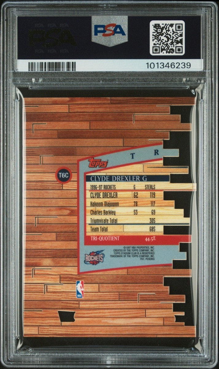 1997-98 Topps Stadium Club - Triumvirate Clyde Drexler #T6C
