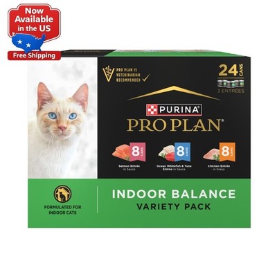 Purina Pro Plan Cat - Indoor Balance, Variety Pack, 24 CT, 72 OZ