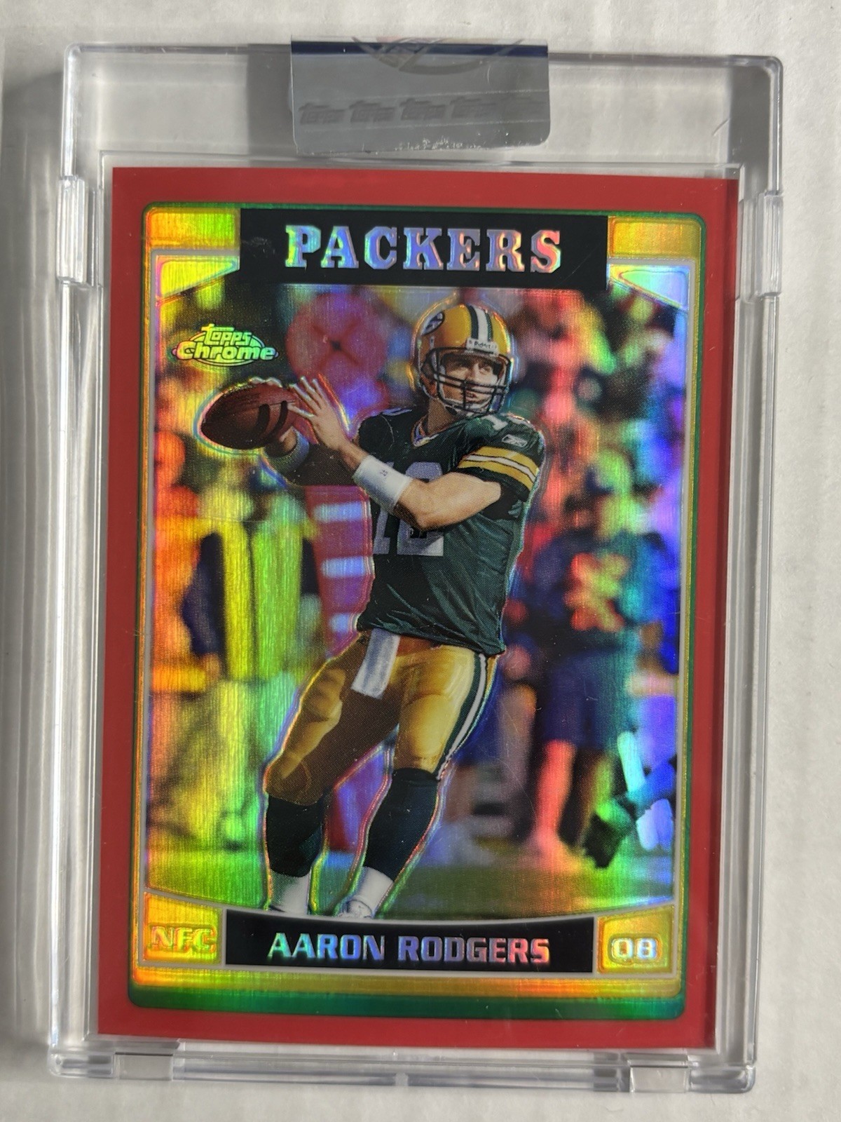 2006 Topps Chrome Uncirculated Aaron Rodgers Red Refractor /259 Packers 2nd Year