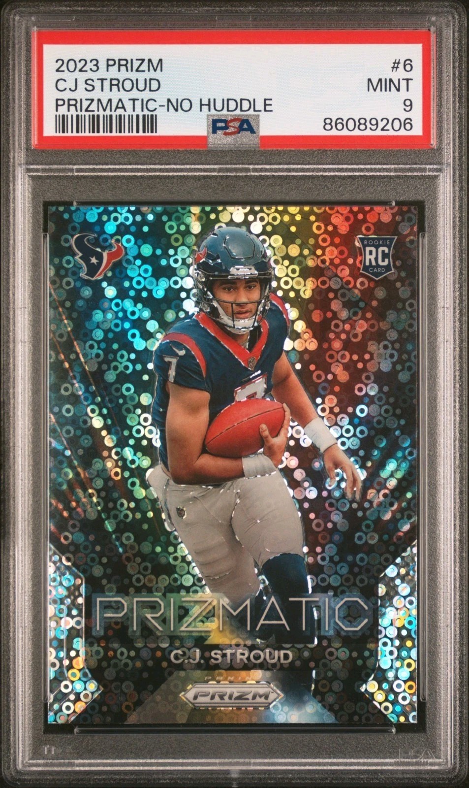 2023 PANINI PRIZM PRIZMATIC NO HUDDLE #6 CJ STROUD RC ROOKIE PSA 9