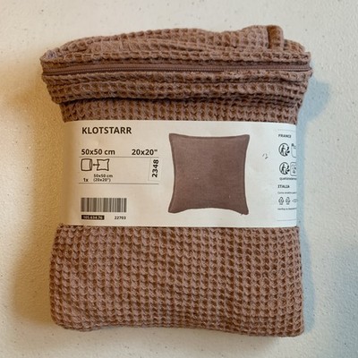 New IKEA Klotstarr Pillow Cushion Cover 20'' x 20'' Pink Waffle