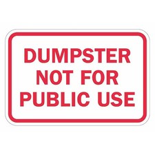 Lyle T1-1689-Eg_18X12 Facility Sign, 12 In H, 18 In W, Aluminum, Horizontal