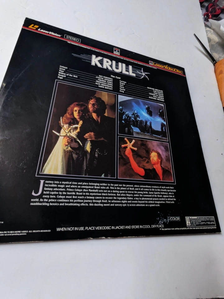 KRULL ~ Liam Neeson ~ LASERDISC ~ NOT A DVD!! Foto 2 de 4