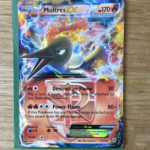 Pokemon Moltres EX Team Plasma 14/135 Plasma Storm Holo English 170 HP 2012