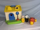 Fisher-Price Little People Activity Home Vintage Playset 2 Figures Vehicle