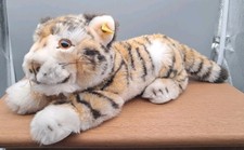 Vintage Steiff Soft Plush MOLLY TAKY TIGER Lying Big Cat Toy w/ear tag 0380/30