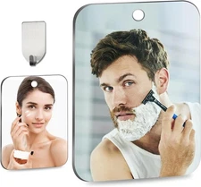 Shower Mirror Fogless for Shaving, (Medium 6x8 inch)30% Than 6L x 8W, Silver 