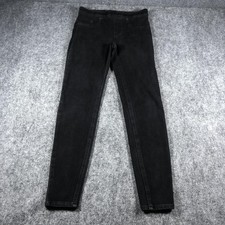 Spanx Jean-ish Leggings Womens Small Black Denim Look Skinny Jeggings Pull On