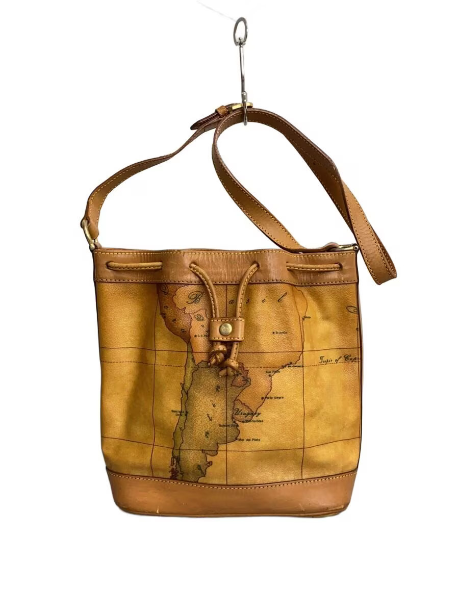 PRIMA CLASSE Map Print Drawstring Shoulder Bag --… - image 1