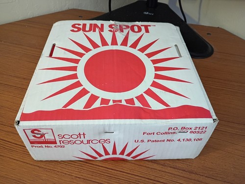 Sun Spot By Scott Resources Model 4702 Solar Oven Portable Scientific Complete
