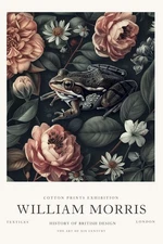 William Morris Vintage Frog Cotton Prints Exhibition Floral Wall Poster Print
