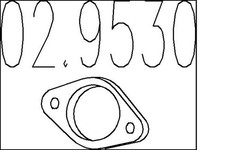 Dichtung Abgasrohr MTS 02.9530 für VW GOLF PLUS 5 5M1 521 1K1 TIGUAN JETTA 3 1K2