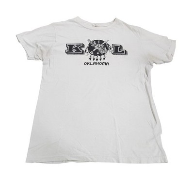 Kings Of Leon Shirt Mens Medium White Oklahoma Tour Graphic Tee Band Top