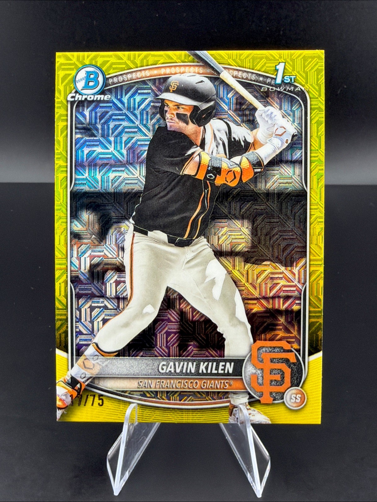 2025 Bowman Chrome Draft #BDC-40 Gavin Kilen Yellow MOJO REFRACTOR 17/75