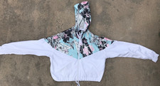 Nike Womens Sportswear Windrunner Cropped Windbreaker Jacket Size S Floral Sport