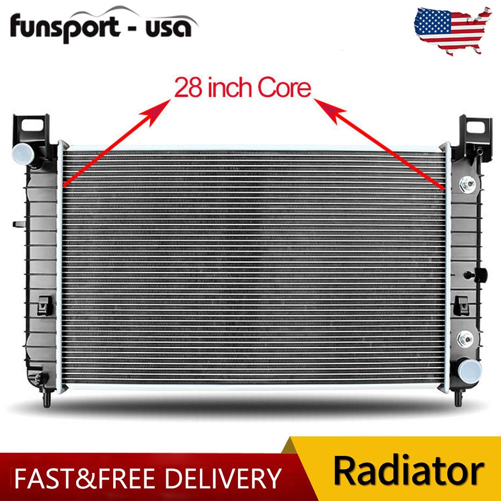 28'' Radiator for Chevy Silverado Tahoe Suburban GMC Sierra Yukon 4.3L 4.8L 5.3L