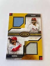 2025 Topps Tier One Trea Turner/Bryce Harper  Dual Player Jersey /199  Phillies
