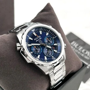 BULOVA 96B256 Montre Marine Star Chronographe Homme en acier inoxydable Nouveau avec boîte