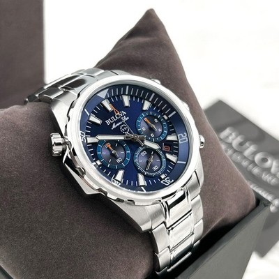 BULOVA 96B256 Men's Marine Star Chronograph Watch Stainless Steel New With Box