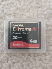 Sandisk Extreme III Compact Flash CF Memory Card 4GB CompactFlash 30MB/s 4 GB