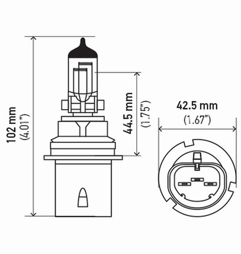 9004 HB1 DOT Xenon HID Yellow 12V 100W Direct Replacement Halogen Light Bulb G30 - Picture 3 of 4