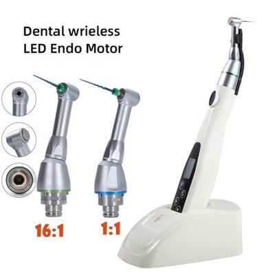 Dental Wireless LED Endo Motor 16:1 Contra Angle Root Canal Treatment Endodontic