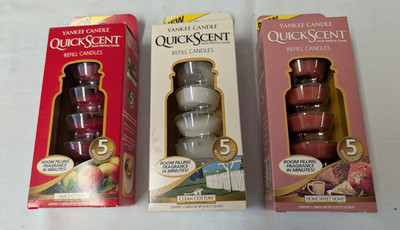 YANKEE CANDLE QuickScent Refill Macintosh Clean Cotton Home Sweet Home NIB New!